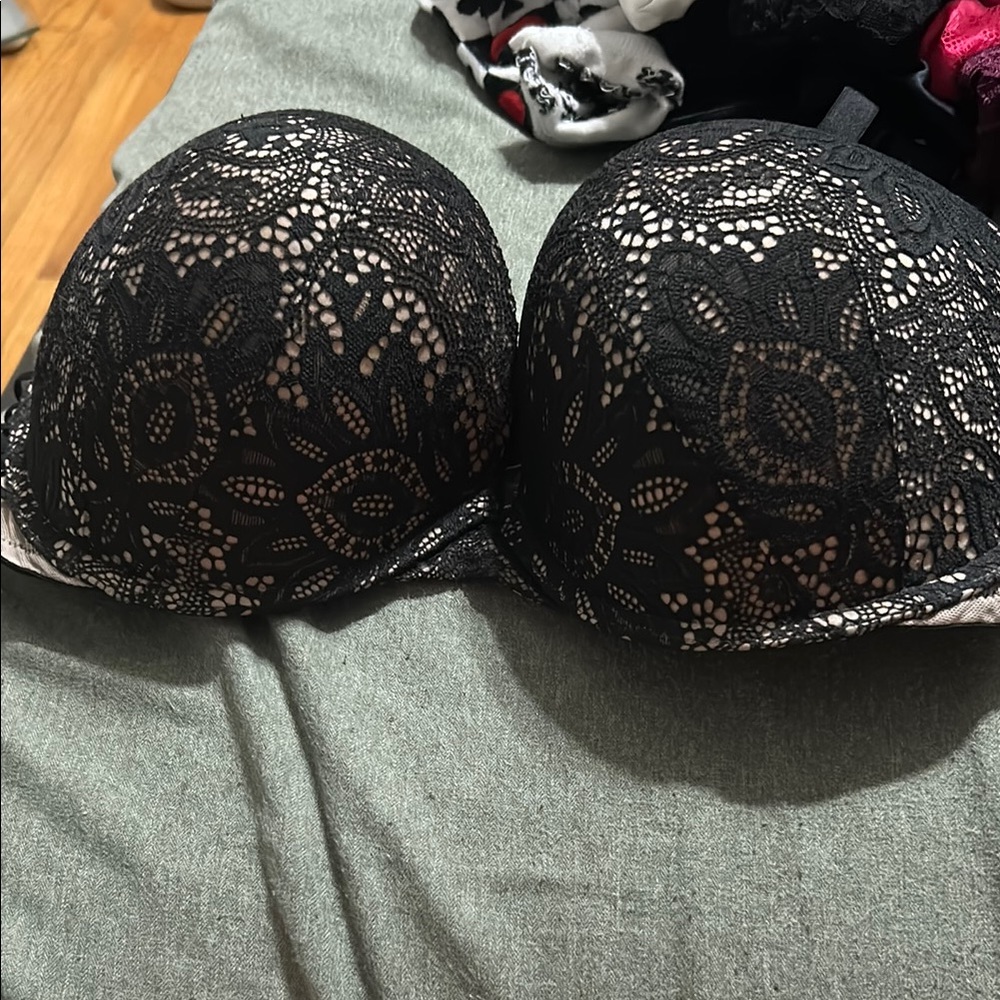 Black Lace Bra